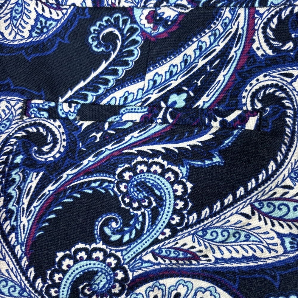 Banana‎ Republic Women's Shorts Sz 4 Blue Purple Paisley Flat Front 3" Inseam - Picture 5 of 8